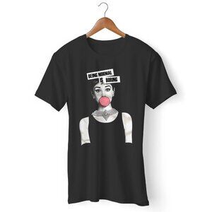 Being Normal Is Boring Audrey Hepburn Slogan Quote Fan Gift Graphic T Shirt 90